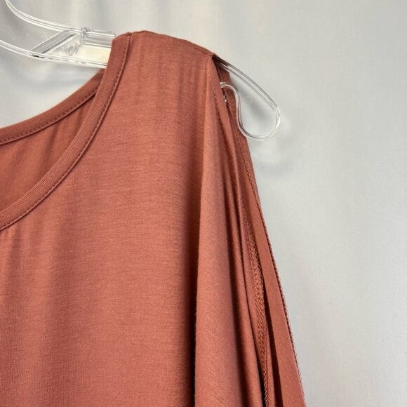 Mai Soli Womens Shift Dress Rose Stretch Scoop Neck Half Sleeve Tie Size XL New - Picture 4 of 11